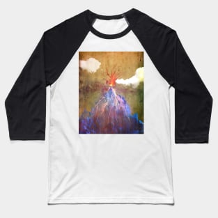 Abstract volcano eruption Baseball T-Shirt